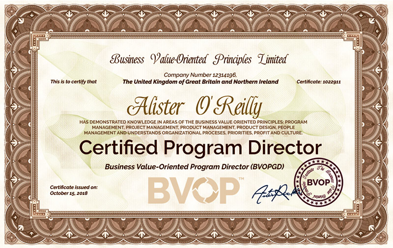 Ronnie Steele - Certified BVOP™ Manager