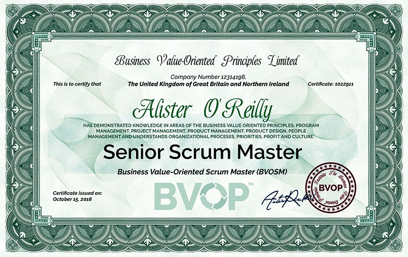 scrum agile master certified