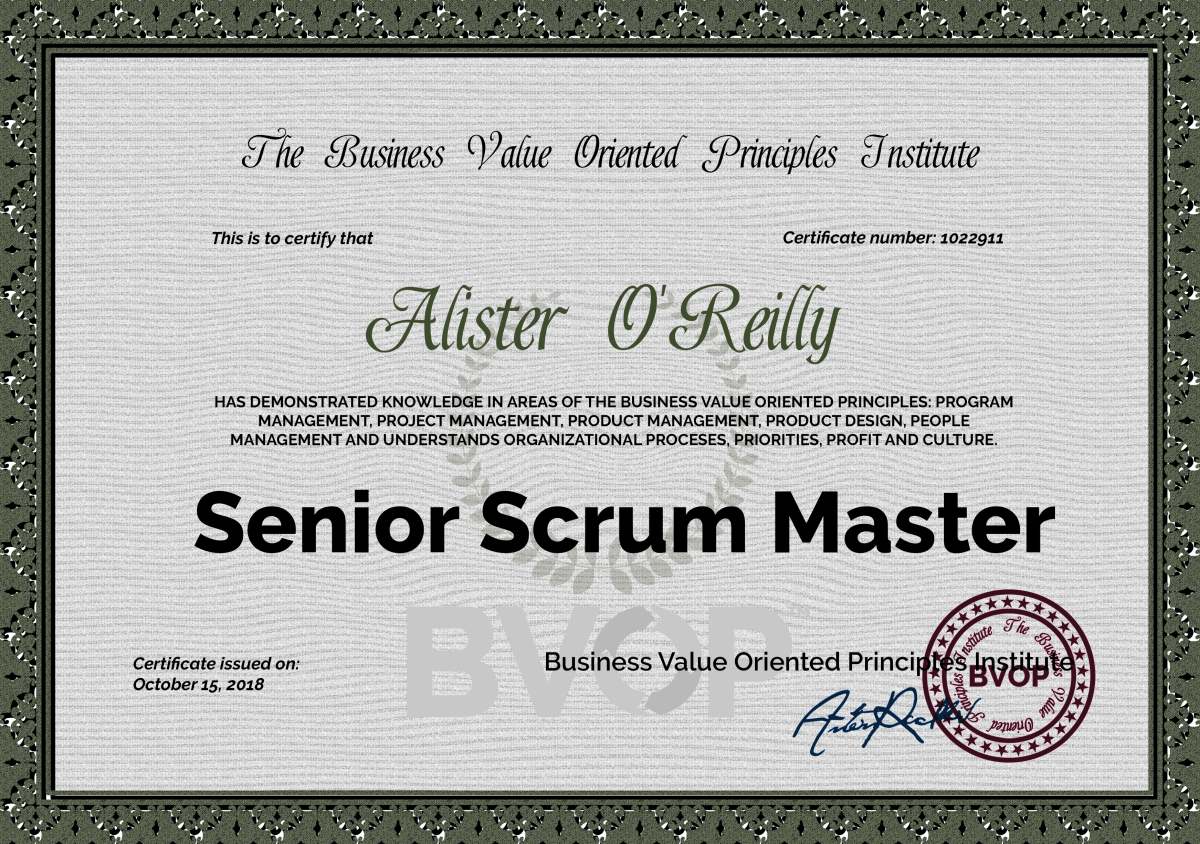 Certified Scrum Master Free